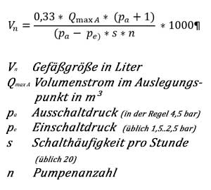 Berechnung Ausdehnungsgefäß